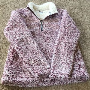 Burgundy/Maroon Sherpa Pullover